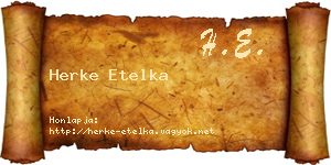 Herke Etelka névjegykártya